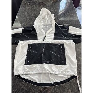 JOYRICH Pullover Windbreaker Hoodie. Rare! Black White Size Unisex Medium